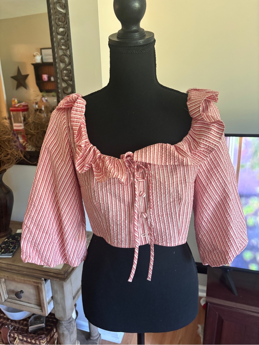 Zara striped blouse
